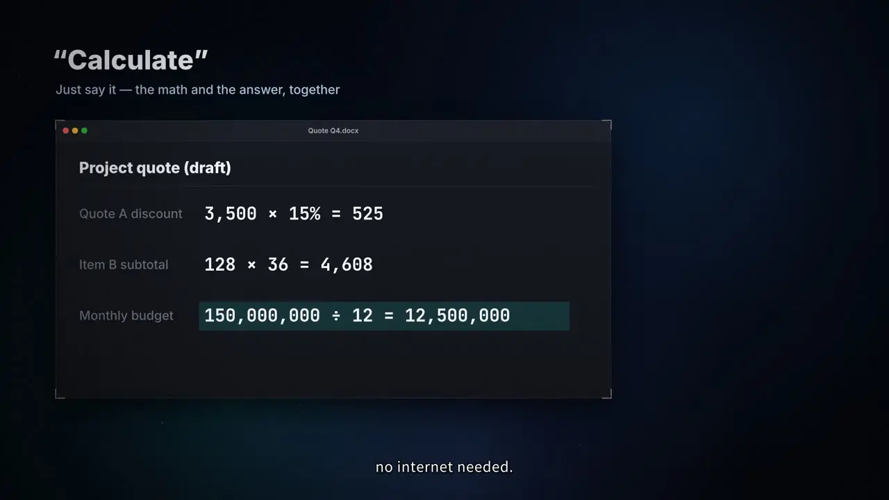 Math, out loud.